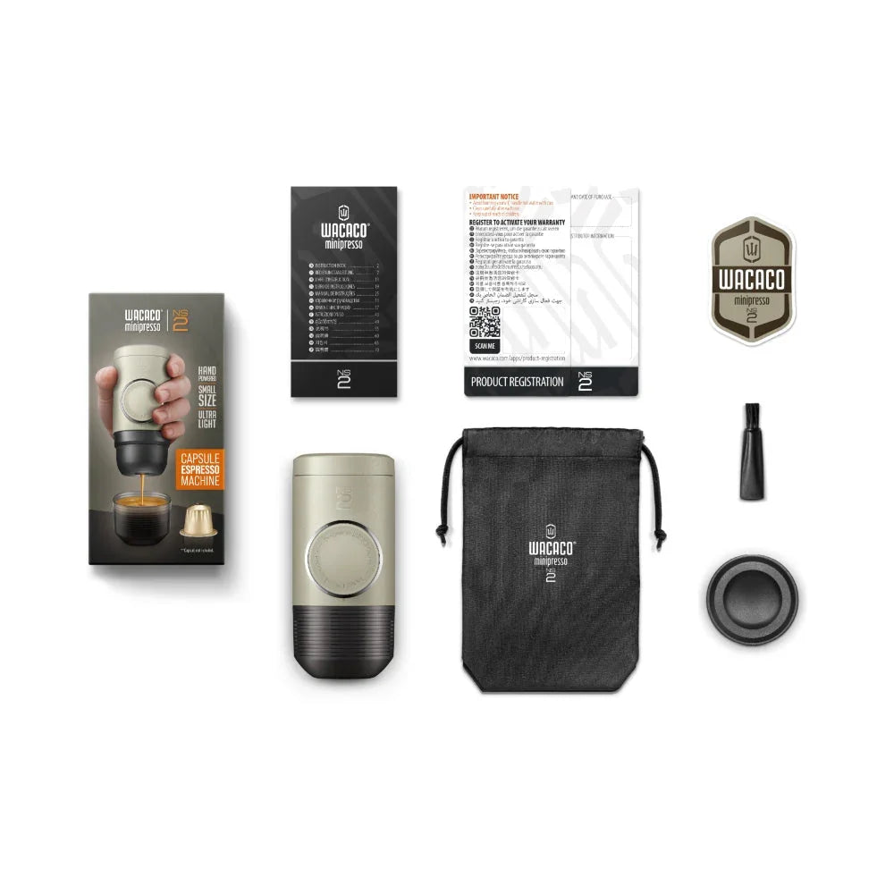 WACACO Minipresso NS2 Portable Espresso Machine for Coffee Capsules - Tashqila WACACO Minipresso NS2 Portable Espresso Machine for Coffee Capsules - Tashqila
